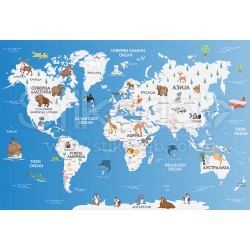 Foto tapete Mapa sveta 1